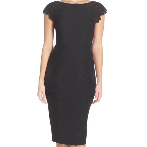 Maggie London Dress NWT Lace Sheath Details Size 6 - Picture 5 of 11